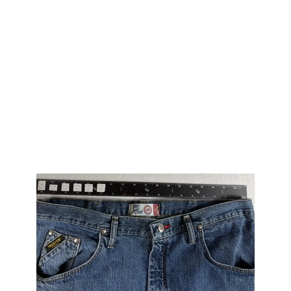 Wrangler 20X Extreme Relaxed Jeans‎ Mens 38x34 (37x32.5) Blue Denim Straight Leg